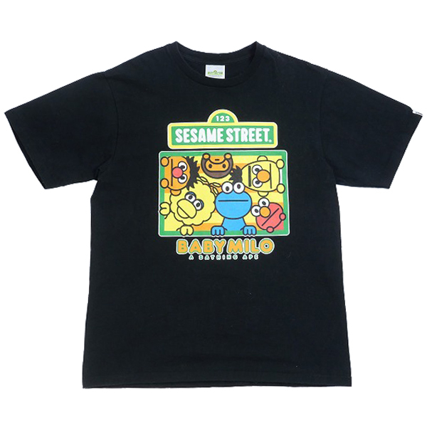 ア ベイシング エイプ A Bathing Ape Sesame Street セサミストリート Teeｔシャツ 黒 Size L 中古品 良い 中古 ブランド古着の買取販売stay246 通販 Yahoo ショッピング 일본 미국구매대행 직구 헤이프라이스