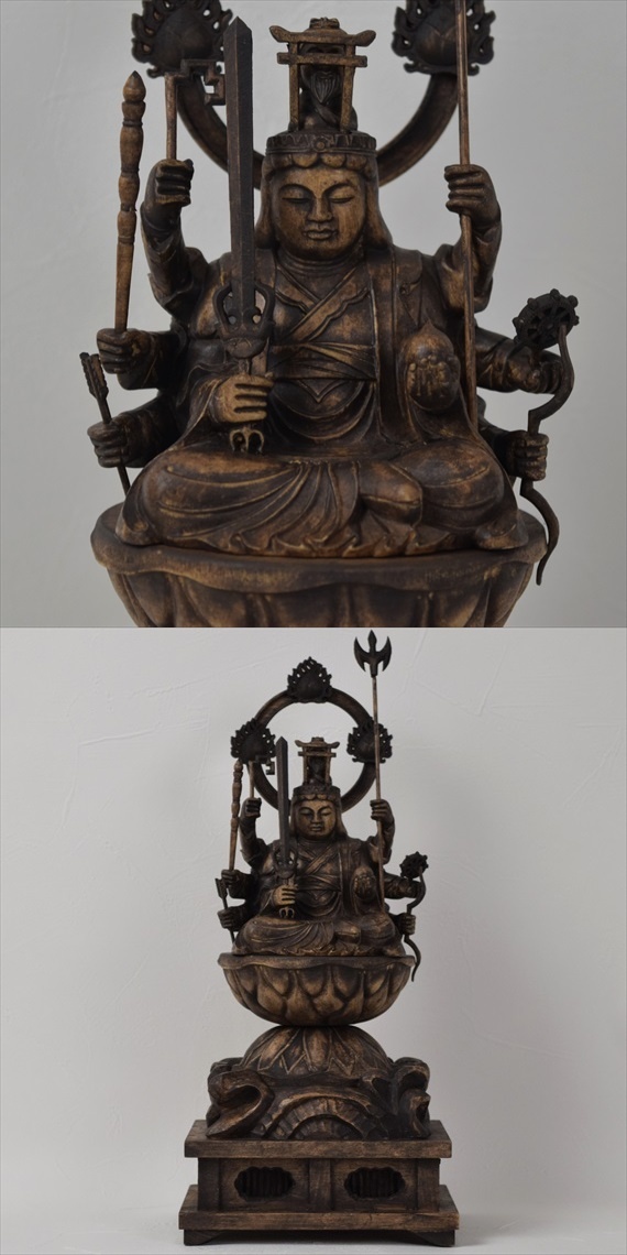木彫り 仏像 八臂弁財天 フィギュア 八臂弁財天像 座像 仏教美術 木彫り 仏像 八臂弁財天 フィギュア 八臂弁財天像 座像 仏教美術