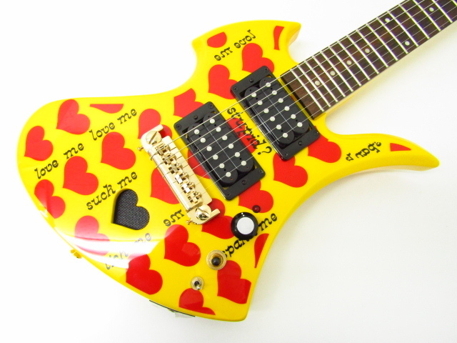 Burny YELLOW HEART.JR アンプ内蔵ギター / hideモデル ケース